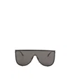 Alaïa Mask-framed Metal Sunglasses In Gray