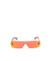 Alaïa Metal Rectangular Frame Sunglasses In Pink
