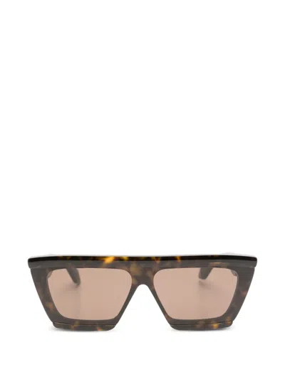 Alaïa Geometric-frame Sunglasses In Brown