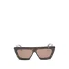 Alaïa Rectangular Acetate Sunglasses In Purple