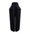 Alaïa Peplum Crepe Pants In Black