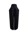 Alaïa Peplum Crepe Pants In 995 - Noir Alaia