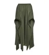 Alaïa Ruffled Georgette Pants In Green