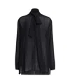 Alaïa Georgette Pussybow Blouse In Black