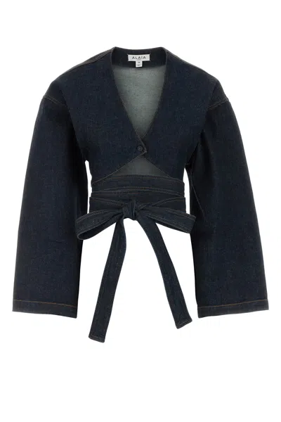Alaïa Giacca In Denim  Donna In Blue