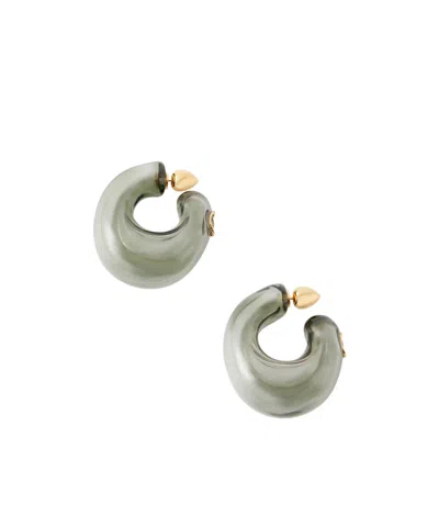 Alaïa Glass Hoop Earrings In Gray