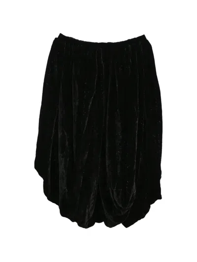 Pre-owned Alaïa Glittered Balloon Skirt In Black