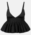 Alaïa Godet Bra Top In Black