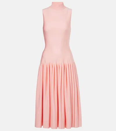 ALAÏA ALAÏA GODET MIDI DRESS