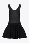 ALAÏA GODET MINI DRESS