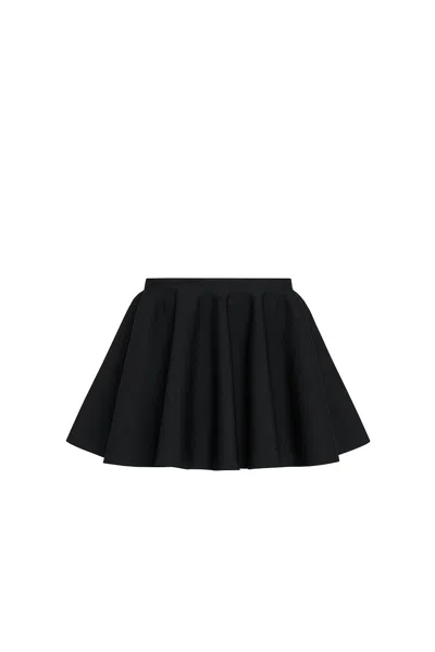 Alaïa Godet Skirt In Noir Alaia