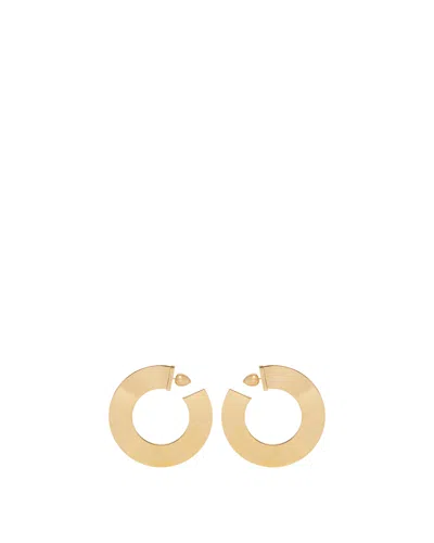 Alaïa Gold Blade Hoop Earrings