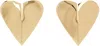 Alaïa Le Cour M Gold Earrings In 220 - Or