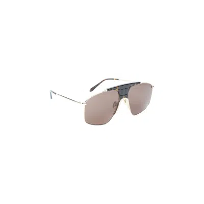 Alaïa Alaia Gold Metal Aviator Mask 98 Sunglasses In Gray
