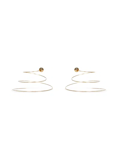 Alaïa Gold Thin Spiral Earrings