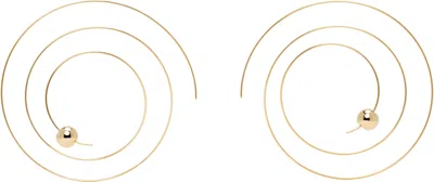 ALAÏA GOLD THIN SPIRAL EARRINGS