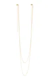 Alaïa Gold-tone One-piece Earring-necklace