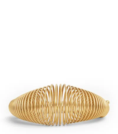 ALAÏA GOLD-TONE SPIRAL BRACELET
