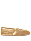 Alaïa Golden Mesh Ballerina Flats