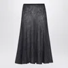 Alaïa Gonna Gray Midi In Mohair In Gray