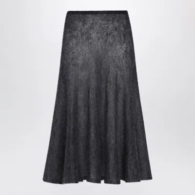 ALAÏA ALAIA  GONNA GRAY MIDI IN MOHAIR