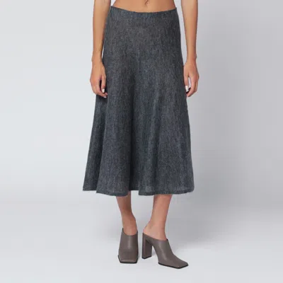 ALAÏA ALAÏA | GONNA GRAY MIDI IN MOHAIR