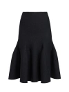 Alaïa Pleated Knitted Cashmere And Wool-blend Midi Skirt In Grey
