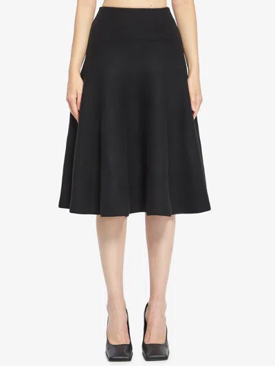 Alaïa Aline Knit Skirt In Black