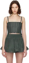 Alaïa Gray Crinoline Knit Tank Top