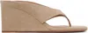 Alaïa Cube 75 Woven Wedge Thong Sandals In Multi