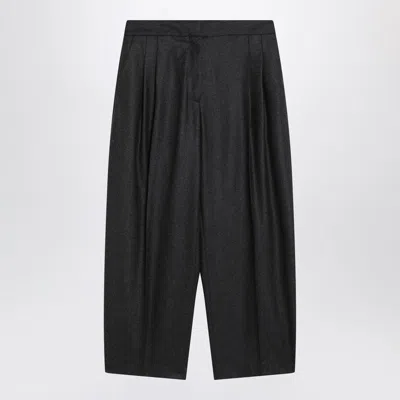 ALAÏA ALAIA  GRAY FLANNEL TAILORED TROUSERS