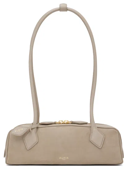 Alaïa Gray 'le Teckel' Small Bi-material Bag