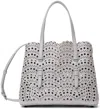 Alaïa Gray Mina 25 Bag In 826 - Gris Perle