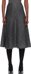 Alaïa Mohair And Wool-blend Midi Skirt In Gray