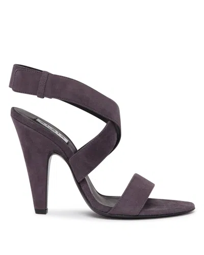 Alaïa Gray Suede Cone Sandals In Purple