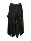 Alaïa Ruffled Georgette Pants In Black