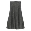 Alaïa Pleated Mohair-blend Midi Skirt In Gray