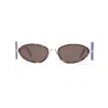 Alaïa Rectangular Frame Sunglasses In Brown
