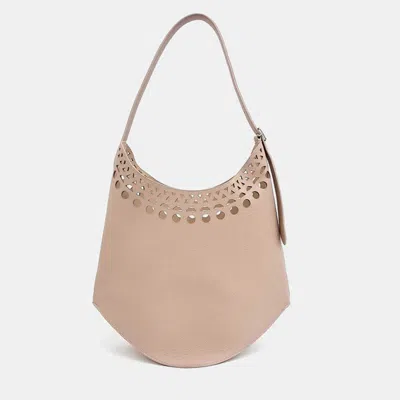Pre-owned Alaïa Guile Pink Leather Shoulder Bag