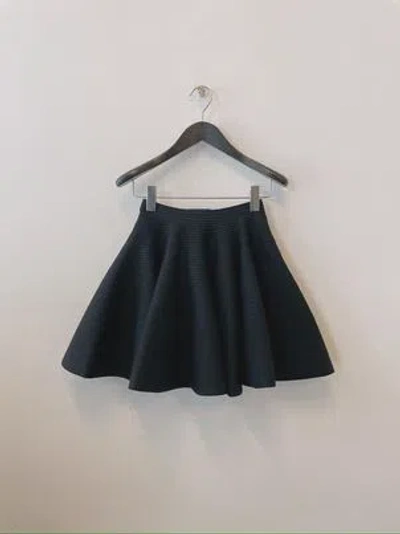 Alaïa Half Skirt With Lotus Leaf Edge In Black