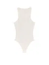Alaïa Halter Cotton And Viscose Bodysuit In White