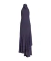 Alaïa Backless Maxi Dress In Blue