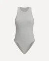 Alaïa Women White Ribbed Knit Tank Bodysuit