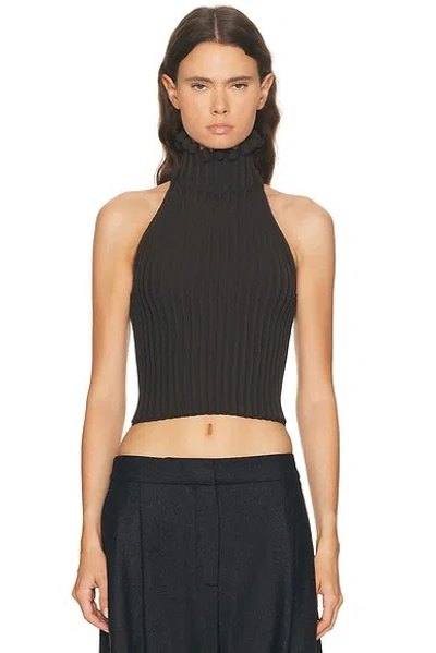 Alaïa Alaîªa Halter Top In Gray