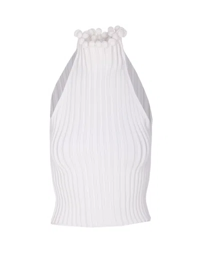 Alaïa Halter Top In White