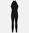 Alaïa Halterneck Crêpe Jumpsuit In Black