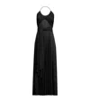Alaïa Womens Alaia Cross Halterneck Stretch-woven Maxi Dress In Black