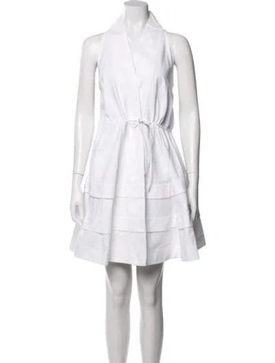 Pre-owned Alaïa Halterneck Mini Dress In White