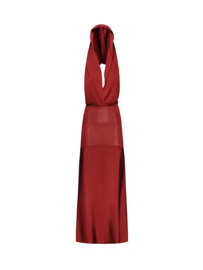 Alaïa Red Deesse Maxi Dress