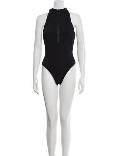 Pre-owned Alaïa Halterneck Sleeveless Bodysuit W/ Tags In Black